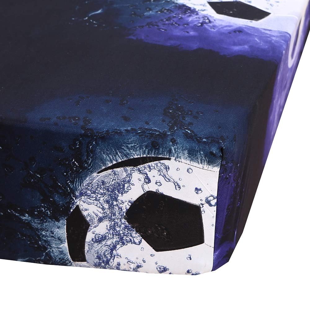 SDIII 4 Pieces Soccer Sheets Twin for Boys Girls Kids Teens, Soft Microfiber Sports Sheets Set Twin, Sports Bedding Sheet for All Season