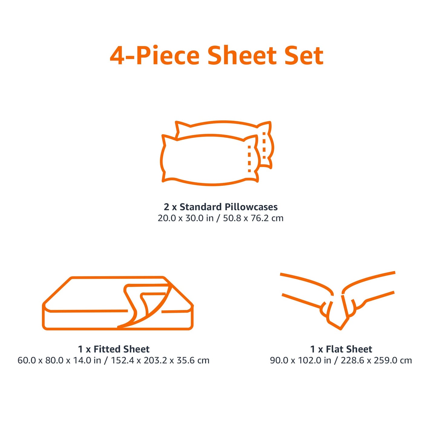 Amazon Basics Lightweight Breathable Brushed Microfiber 4-Piece Bed Sheet Set with 14-Inch Deep Pockets, Wrinkle Resistant, Queen, Aqua Fern, Printed