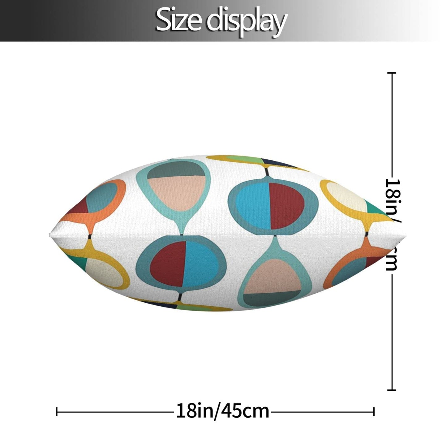 HANGWWZQ Mid Century Modern Square Pillow Case Throw Pillow Covers Decorative Pillowcase Cushion Cover with Car Couch Sofa Chair Bed Living Room 18x18 Inch