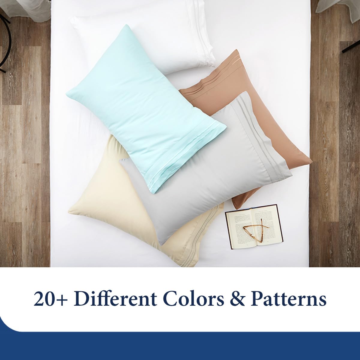 Cosy House Collection Everyday 1500 Series Bed Sheet Set - Ultra Soft & Cool Hotel Luxury Bedding - Deep Pocket - Wrinkle, Stain and Fade Resistant - 4 Piece Set (Queen, Charcoal