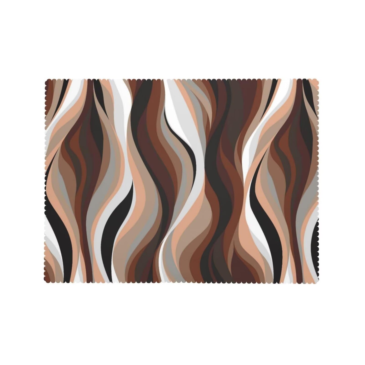 ZEJAYFEY Brown Abstract Rectangle Tablecloth Stripe Black White Gray Aesthetic Art Table Cloths Modern Irregular Washable Table Cover for Home Kitchen Dining Party Decor 54 x 72 Inch