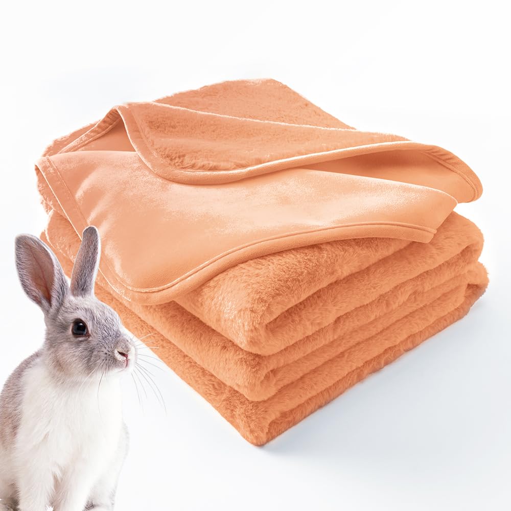 zeqpze Luxury Ruched Faux Fur Throw Blanket， Soft Sherpa Fluffy Blankets, Warm Thick Plush Flannel Blanket Microfiber Cozy Blankets for Couch, Sofa(Coral Pink,5060)