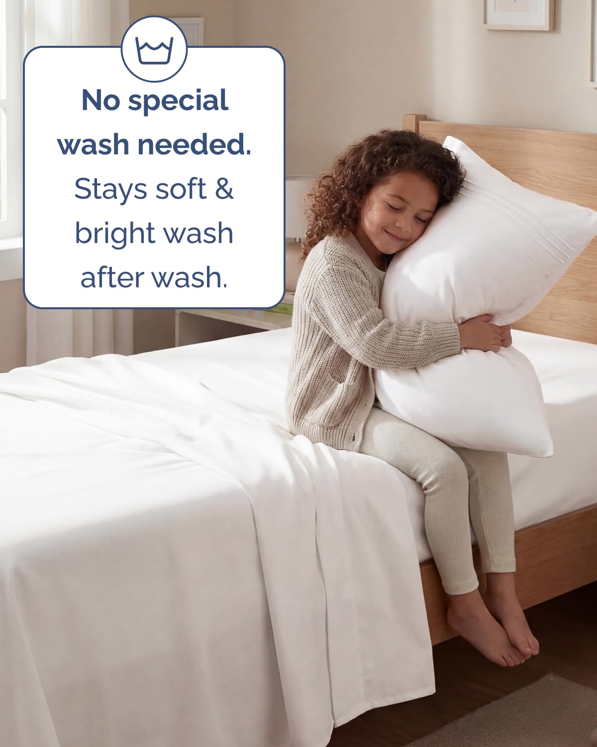 Twin Size 3 Piece Sheet Set - Comfy Breathable & Cooling Sheets - Hotel Luxury Bed Sheets for Women & Men - Deep Pocket, Easy-Fit, Extra Soft & Wrinkle Free Sheets - Antique White Oeko-Tex Bed Sheets