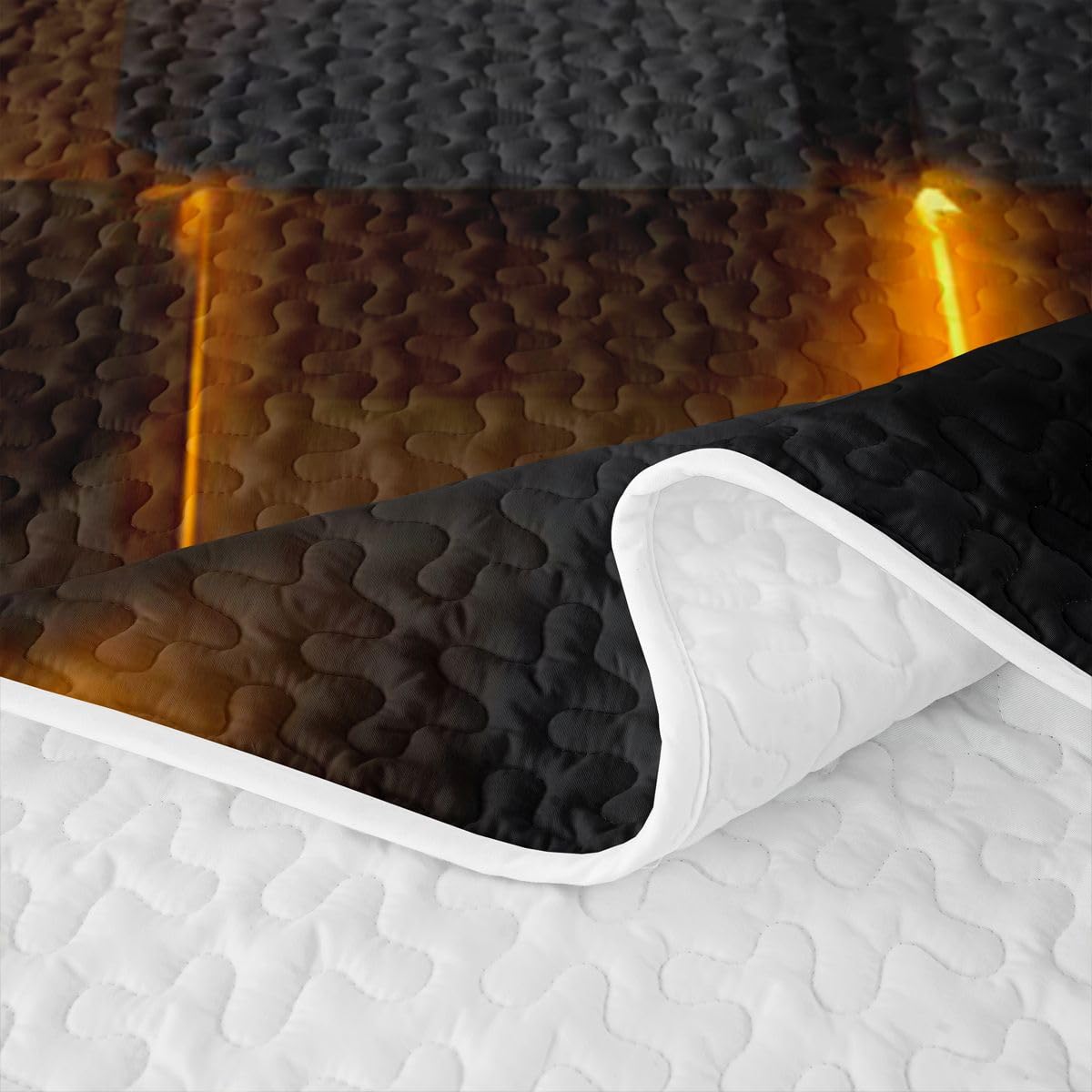 Feelyou Geometric Quilt Sets King Size Beehive Kids Boys Girls Quilts with 2 Pillowcases Soft Honeycomb Bedspread Coverlet Set Modern Hexagon Theme Lightweight Bedding Geometrical