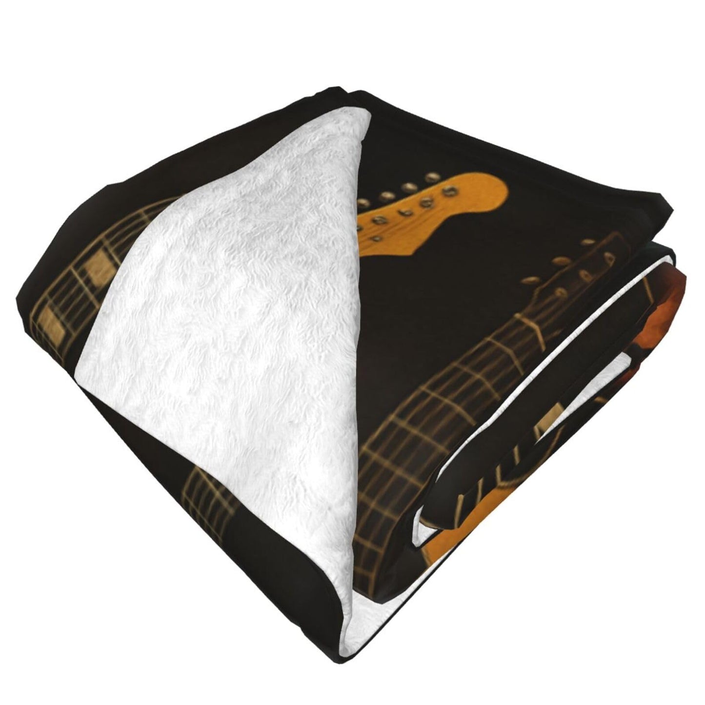 PXLNJHO Guitar Blanket Gifts for Women Men Adults Musical Lovers, Music Note Plush Fleece Throw Blankets, Cozy Soft Warm Bedding Decor for Sofa Living Room Travel 50"x60"