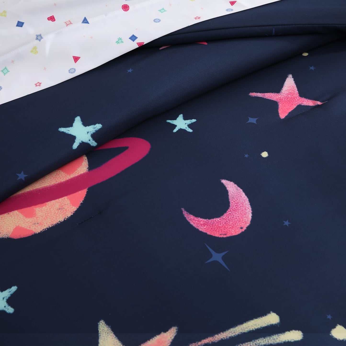 AMBERSPACE Twin XL Comforter Sets Planet, Space Bedding Set for Girls Boys Teen, All Season Kids Bed in a Bag Dorm 5 Pieces with Sheets, Pillowcase & Sham