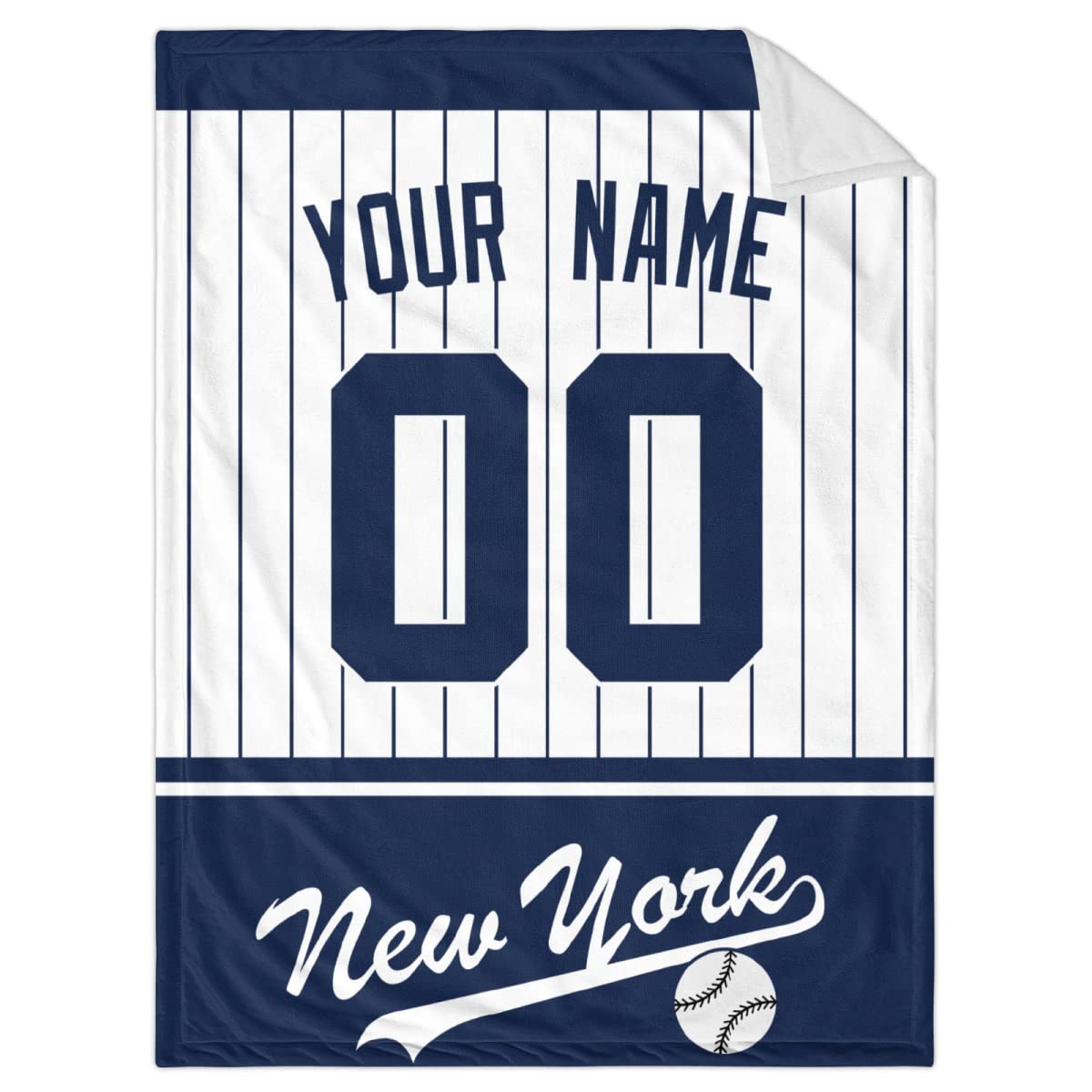 ANTKING New York Blanket Throw Blanket Custom Any Name and Any Number Gifts for Men Women Baby
