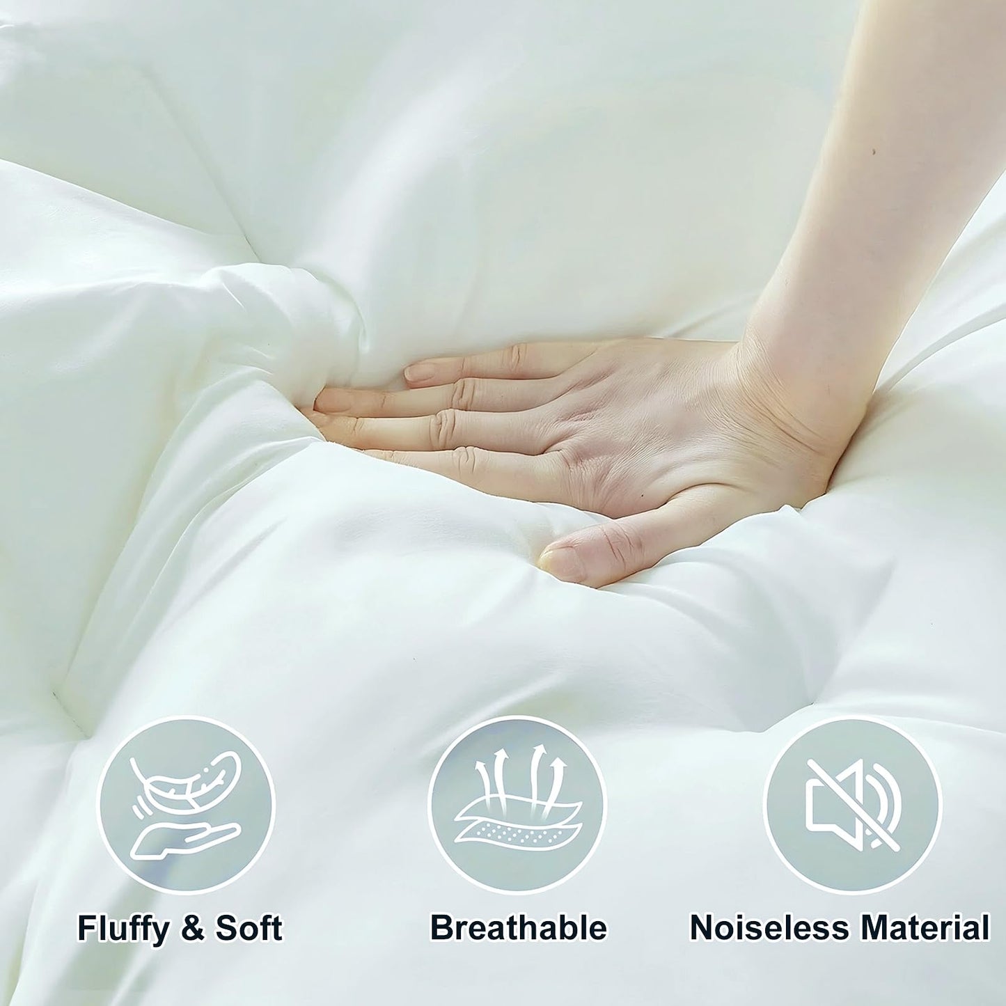NightHug 5 Inch Memory Foam Mattress Topper Twin XL, 2000GSM Shredded Memory Foam Pillow Top, Back Pain Relief & Plush Support, Extra Thick & Breathable, College Dorm Must-Have