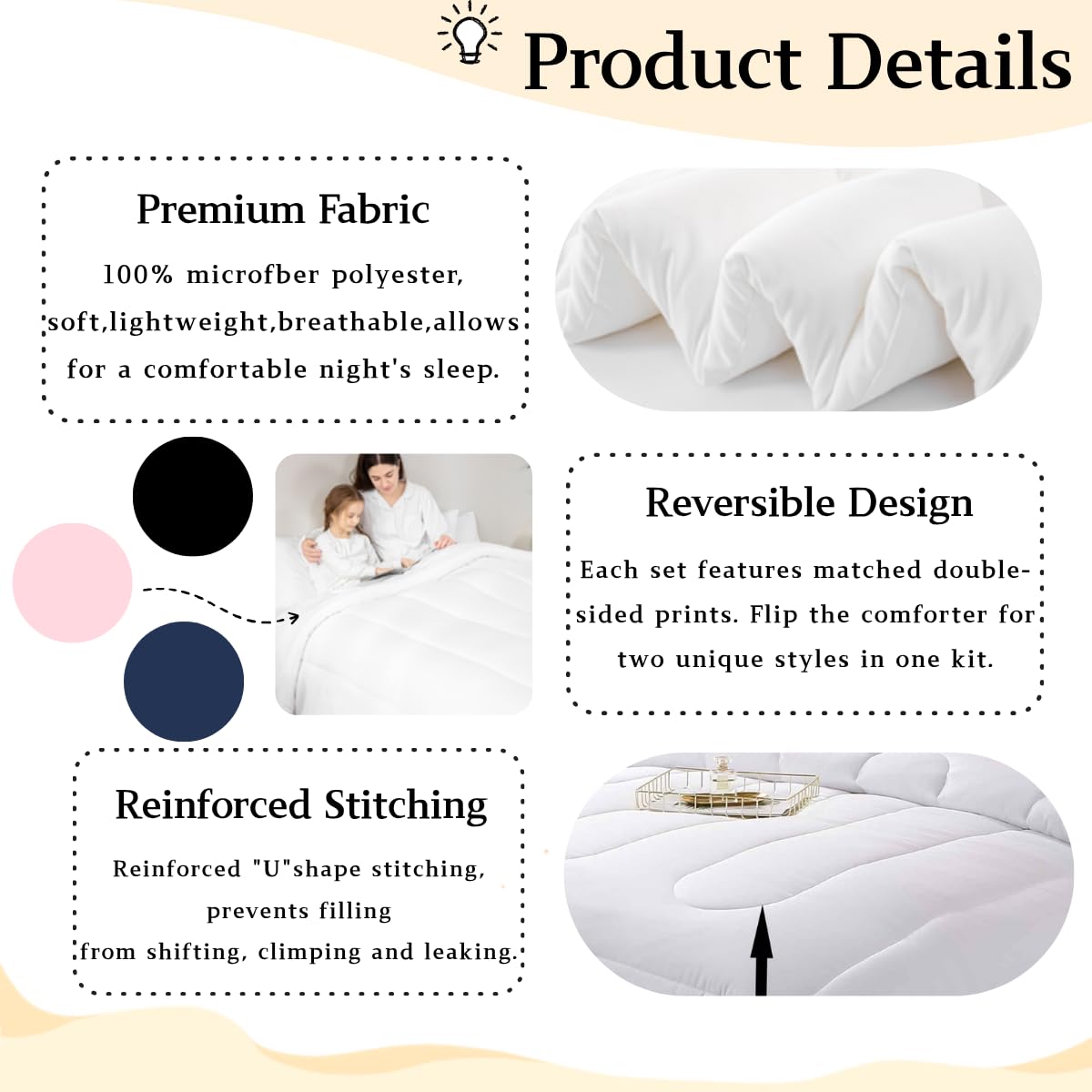 jejeloiu Black Japanese Style Comforter Set Queen Size Wave Bedding Set for Kids Boys Girls Mountain Duvet Quilt Ocean Wave Bedroom Decor Microfiber 3 Pcs with 2 Pillow Cases