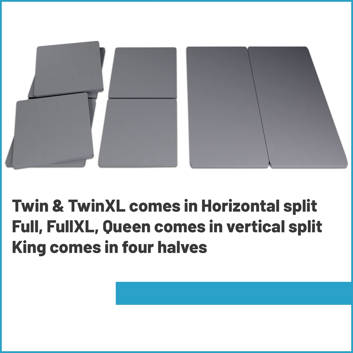 Treaton, 1.5-Inch Split Fully Assembled Bunkie Board for Mattress/Bed Support, Twin, Grey.