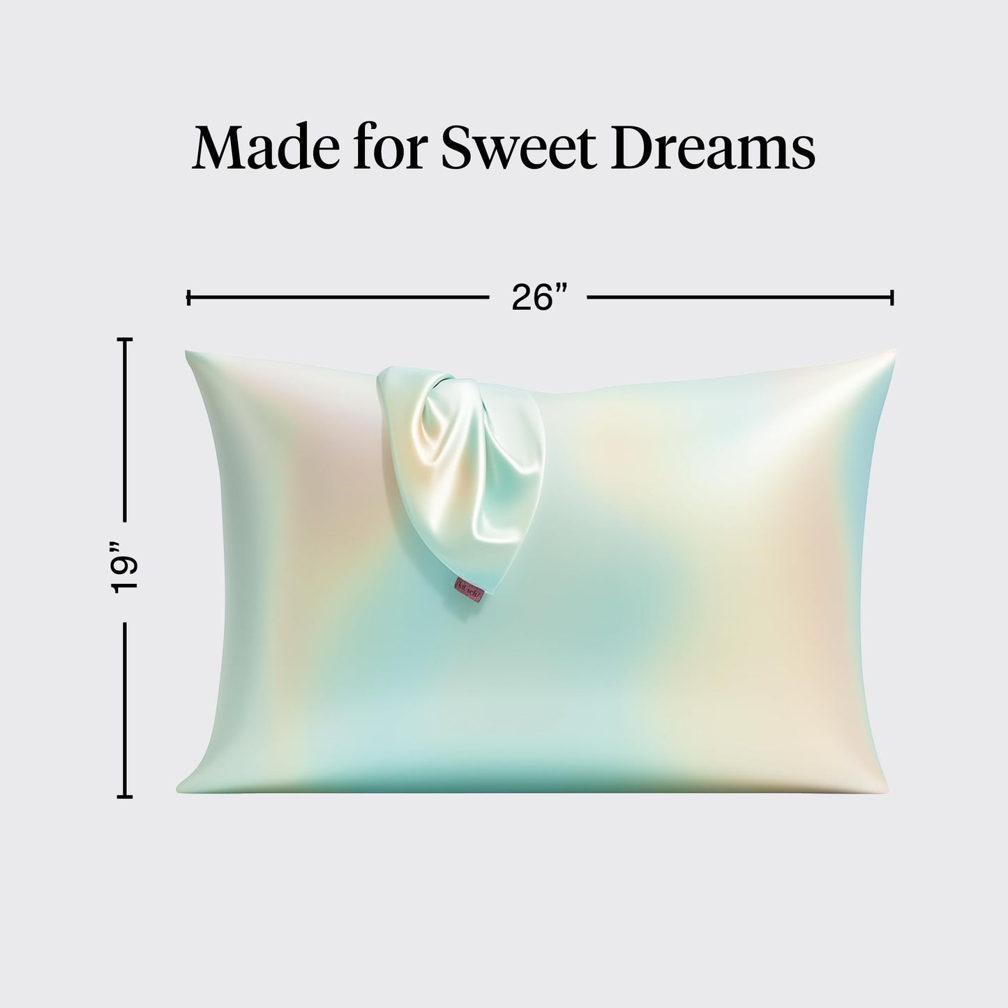 Kitsch Satin Pillowcase with Zipper for Hair & Skin - Softer Than Silk Pillow Cases, Smooth Cooling Satin Pillow Case, Wrinkle-Free, Machine Washable - Pillow Cases Standard Size (19x26) - Aura