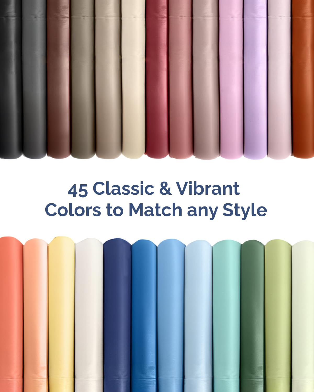 Full Size Fitted Bed Sheet - Pack of 2 Single Fitted Bottom Sheet Only - Fits Mattress Up to 16" Deep Pockets - Extra Soft, Breathable & Cooling - Hotel Quality, Shrink and Wrinkle Free - Navy Blue