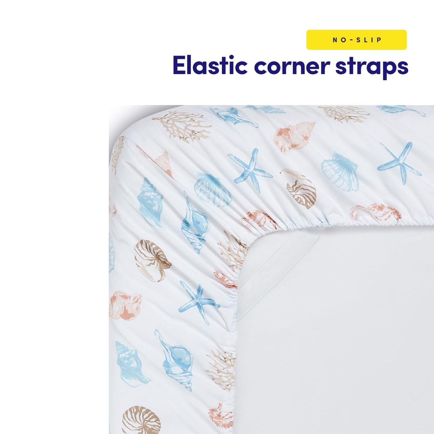 1500 Supreme Kids Bed Sheet Collection - Fun Colorful and Comfortable Boys and Girls Toddler Sheet Sets - Deep Pocket Wrinkle Free Soft and Cozy Bedding - Twin, Seashells