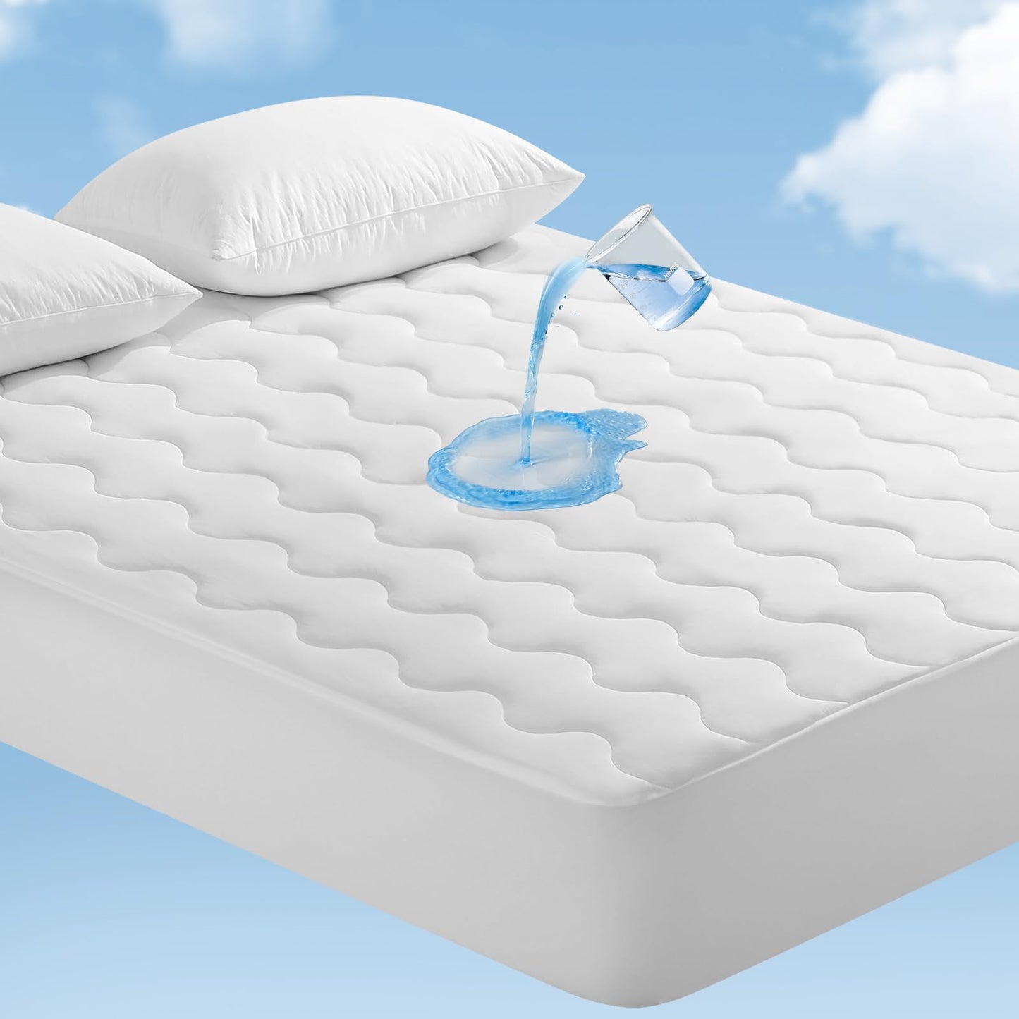 Elegear King Cooling Mattress Pad for Hot Sleepers, Waterproof & Cool-to-Touch Mattress Topper with Arc-Chill 3.0, TriSupport 3D Grid, Soft Fluffy Feel, Machine Washable, Deep Pocket Up to 18"