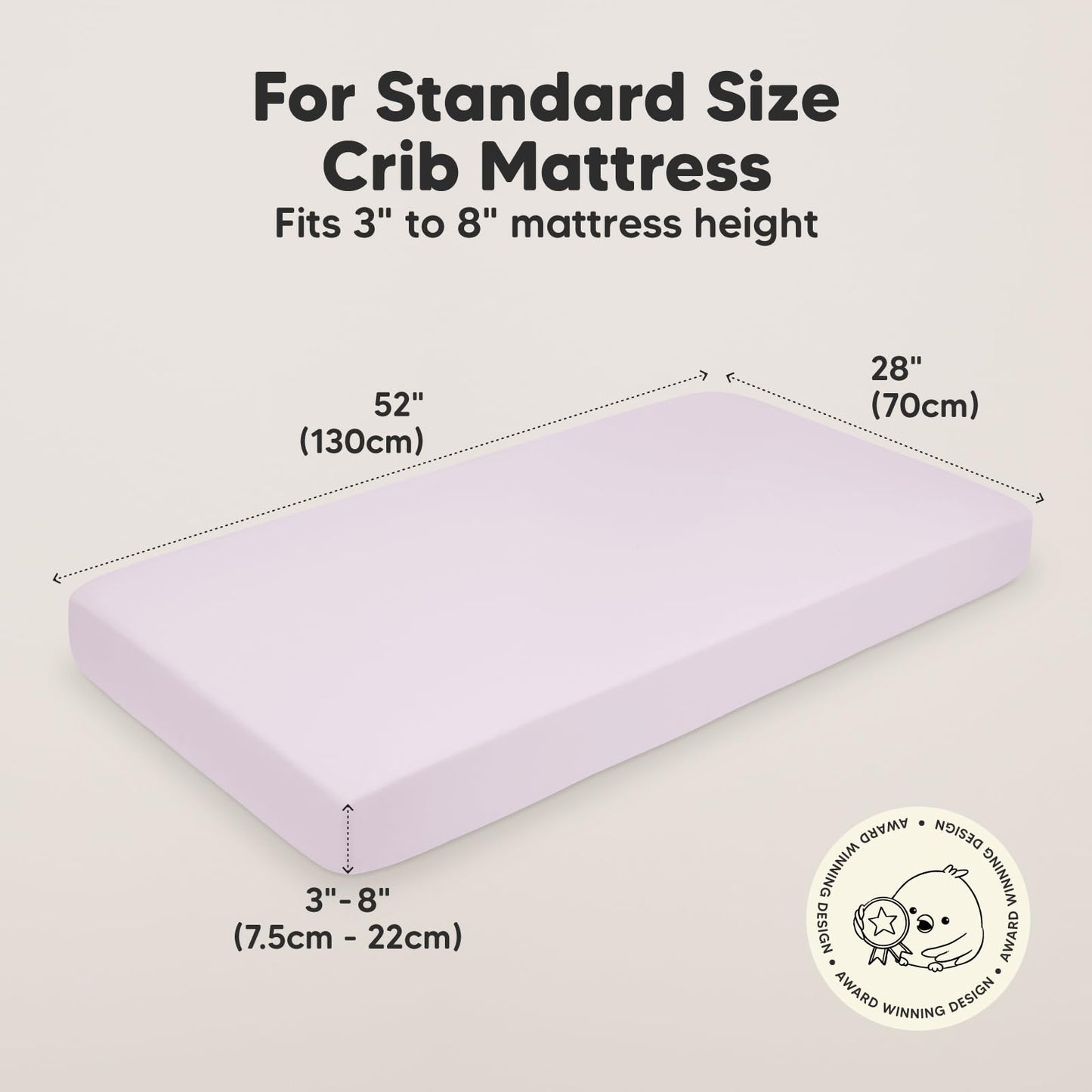 KeaBabies 2-Pack Organic Cotton Crib Sheets for Boys, Girls - 52x28 Fitted Crib Mattress Sheet Neutral, Breathable Cover for Baby Bed Set, Toddler Mattress, Soft & Cute Prints (Thistle)
