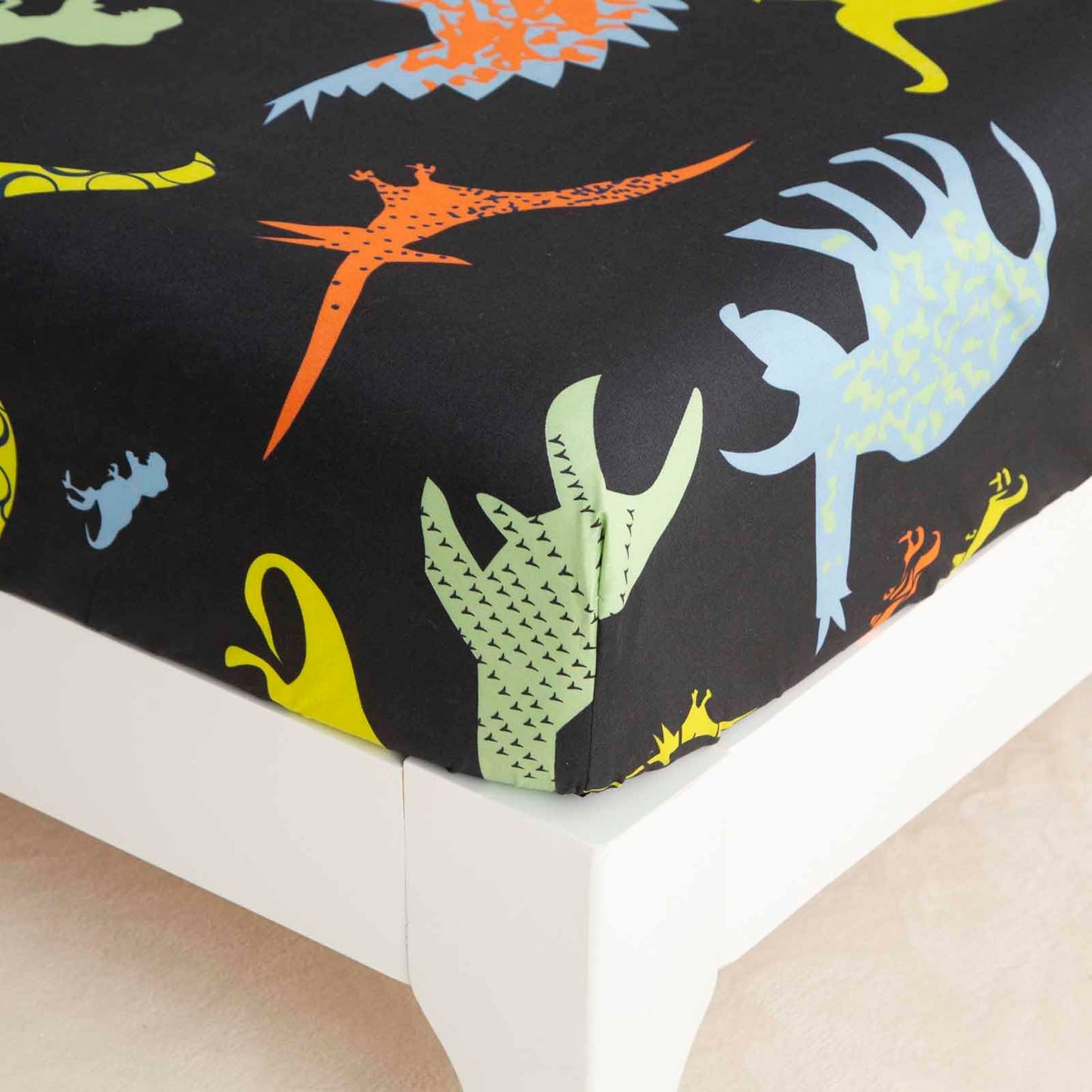 SDY 4 Pieces Dinosaur Sheets Queen, Soft Dinosaur Microfiber Bed Sheets for Boys, Girls, Kids and Toddler, Bed in A Bag with 1 FittedSheet+ 1 Top FlatSheet + 2 Pillowcases