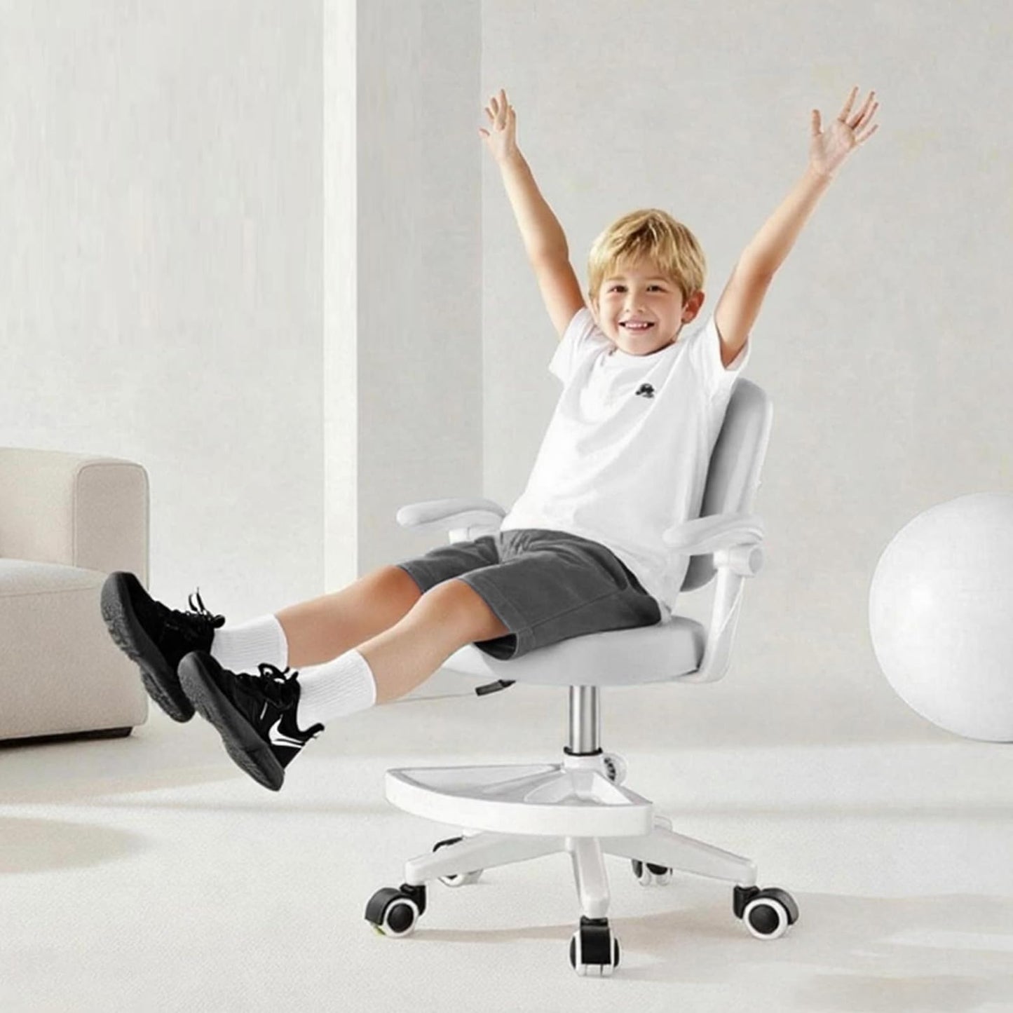 Ergonomic Kids Desk Chair 4-12, Adjust Height Children Study Computer Chair