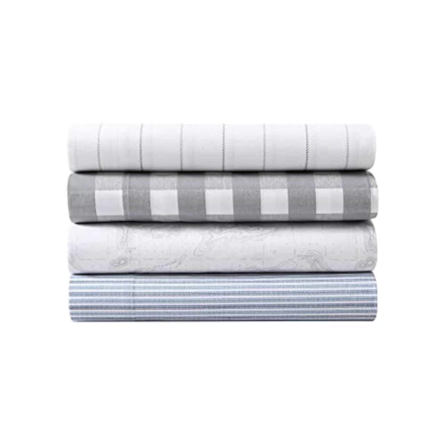 Eddie Bauer - Twin Sheet Set, Cotton Percale Bed Sheets, Crisp & Cool, Ideal Dorm Essentials (Fish ATOL, Twin)
