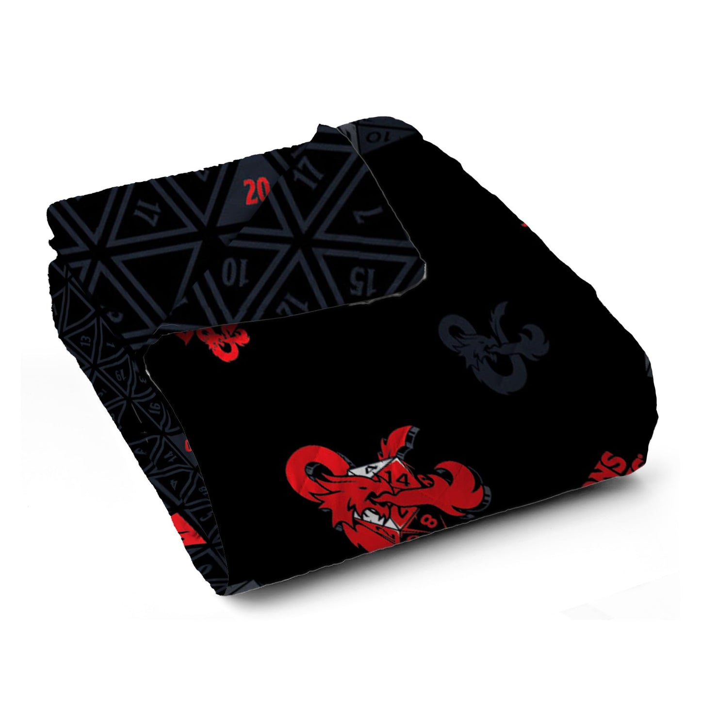 Northwest Dungeons & Dragons NAT D20 Twin Quilted Blanket, Comfy Throw, Soft Lightweight Bedding for Bed, or Couch, 60 x 90 inches