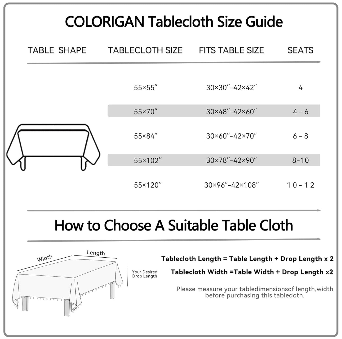 Colorigan Table Cloth, Cotton Linen Tablecloths Heavy Duty Wrinkle Free Table Cover with Tassels for Farmhouse Kitchen Dining Tables, Brown Lines,6-8 Seats