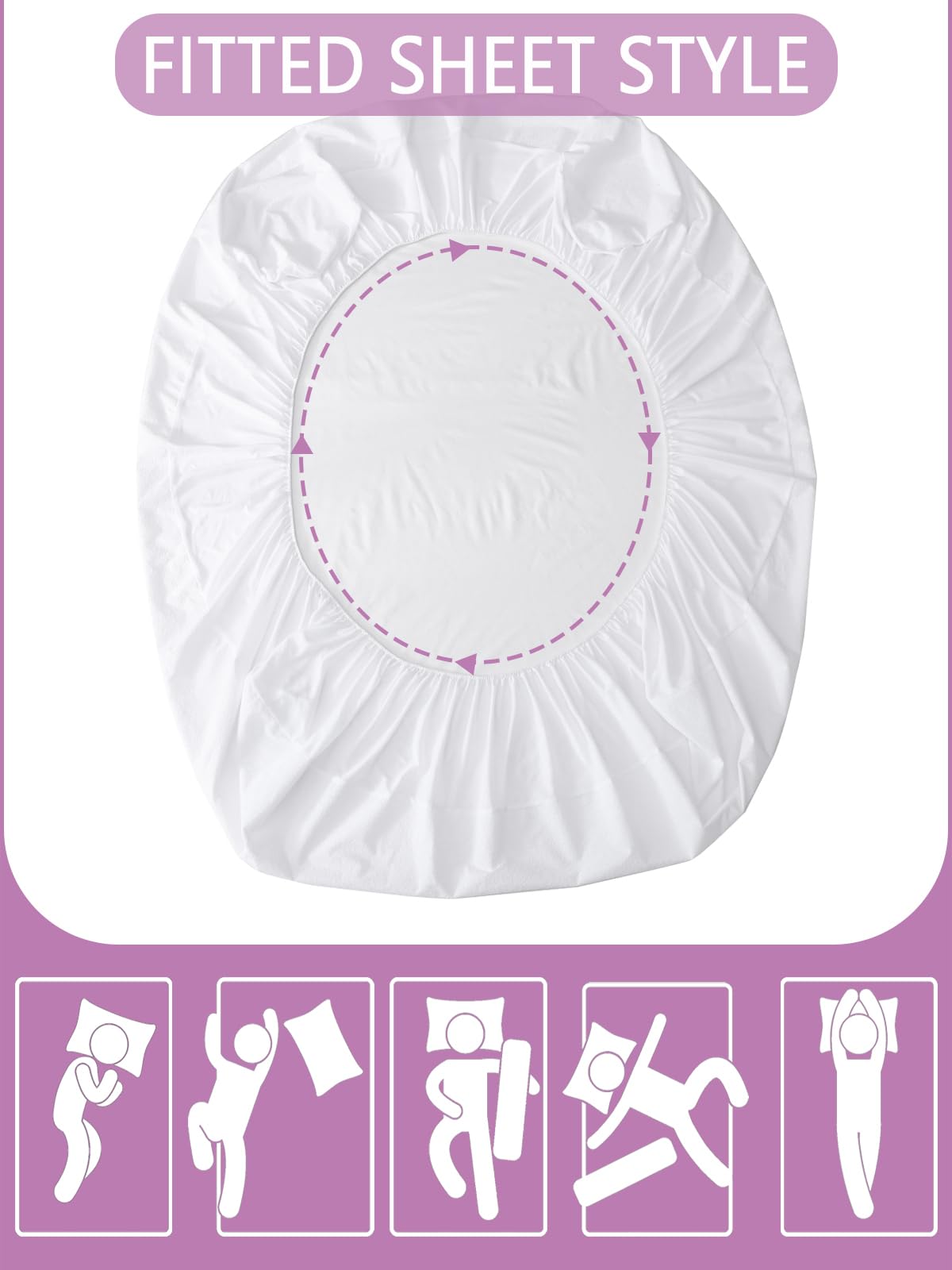 Akicia Waterproof Mattress Protector Queen Size 2 Pack, Bed Protective Pee Sheet Cover with 18 Inch Deep Pockets for Adult, Pets, Terry Top Water Proof Protection, Soft, Breathable, White