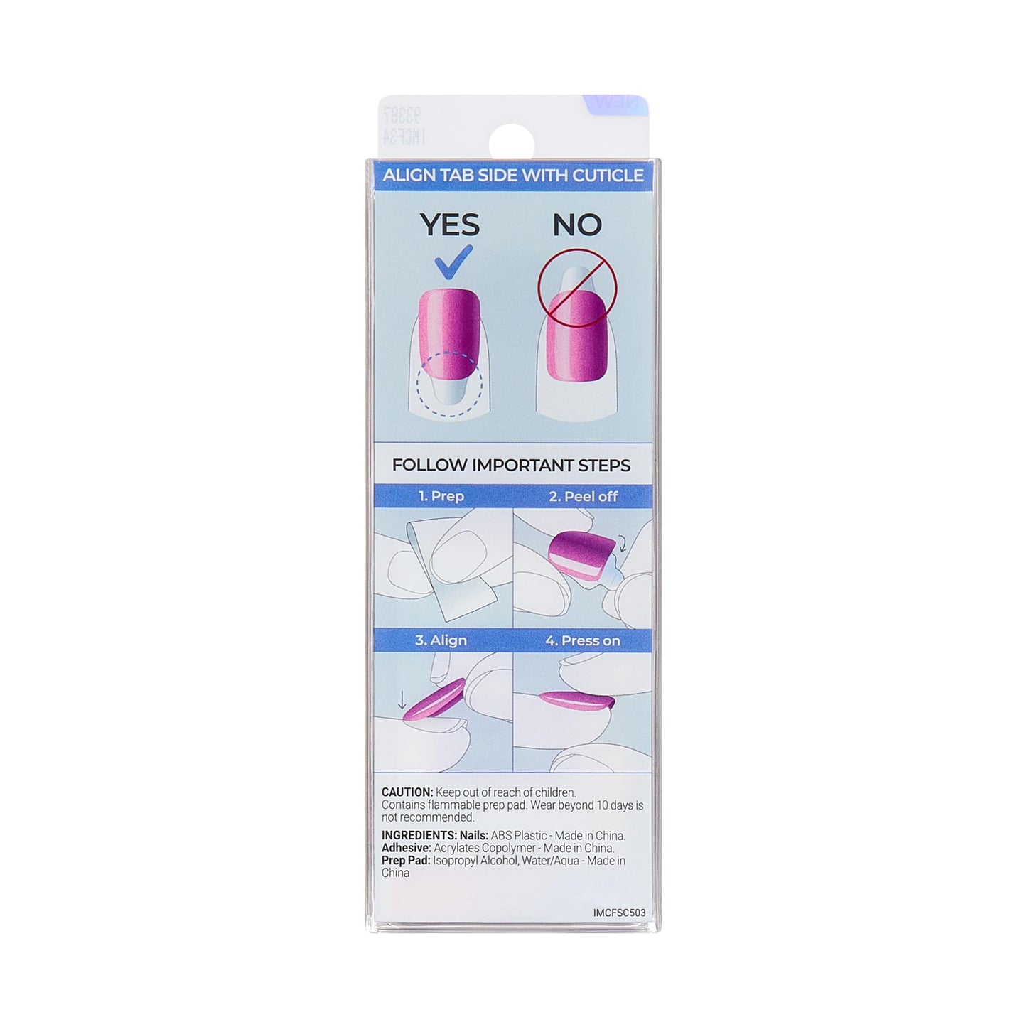 Kiss colorFX by Impress Press On Nails, Hidden Gem, 30 No Glue Peel and Stick Nails Kit with IMPROVED Adhesive, Red Short Oval Chrome Effect, Includes Prep Pad, Manicure Stick & Mini File