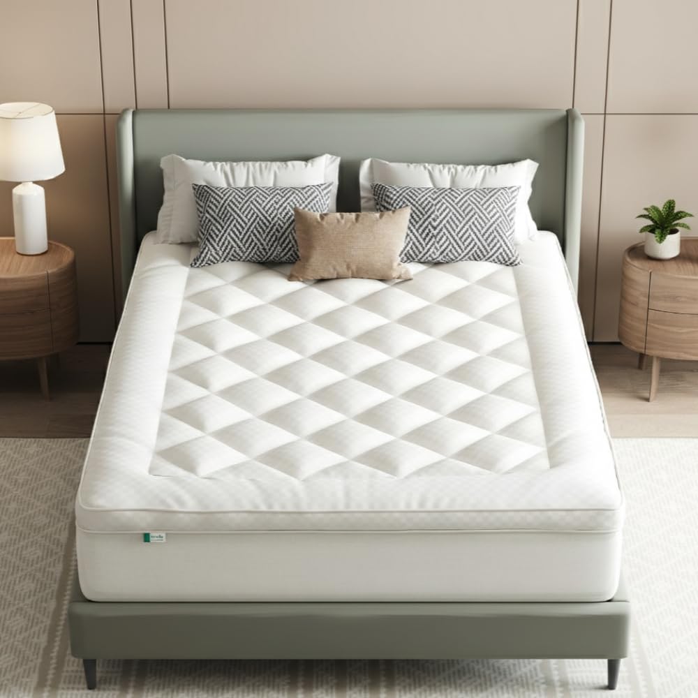 Novilla King Mattress Topper, Extra Thick Pillow Top Mattress Pad, Down Alternative Fill Breathable Cover, 8-21" Deep Pocket Soft Bed Topper for Back Pain Relief, Oatmeal