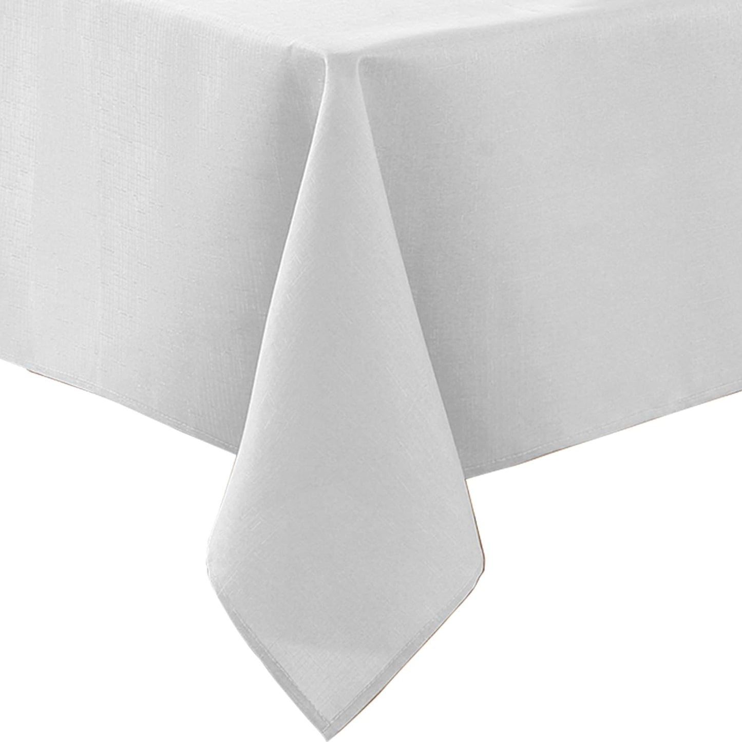 SASTYBALE White Tablecloth Rectangle, Spillproof Table Cloth Wrinkle Resistant Washable Textured Table Cover for Kitchen Dinning Parties Farmhouse Outdoor 52" x 70"