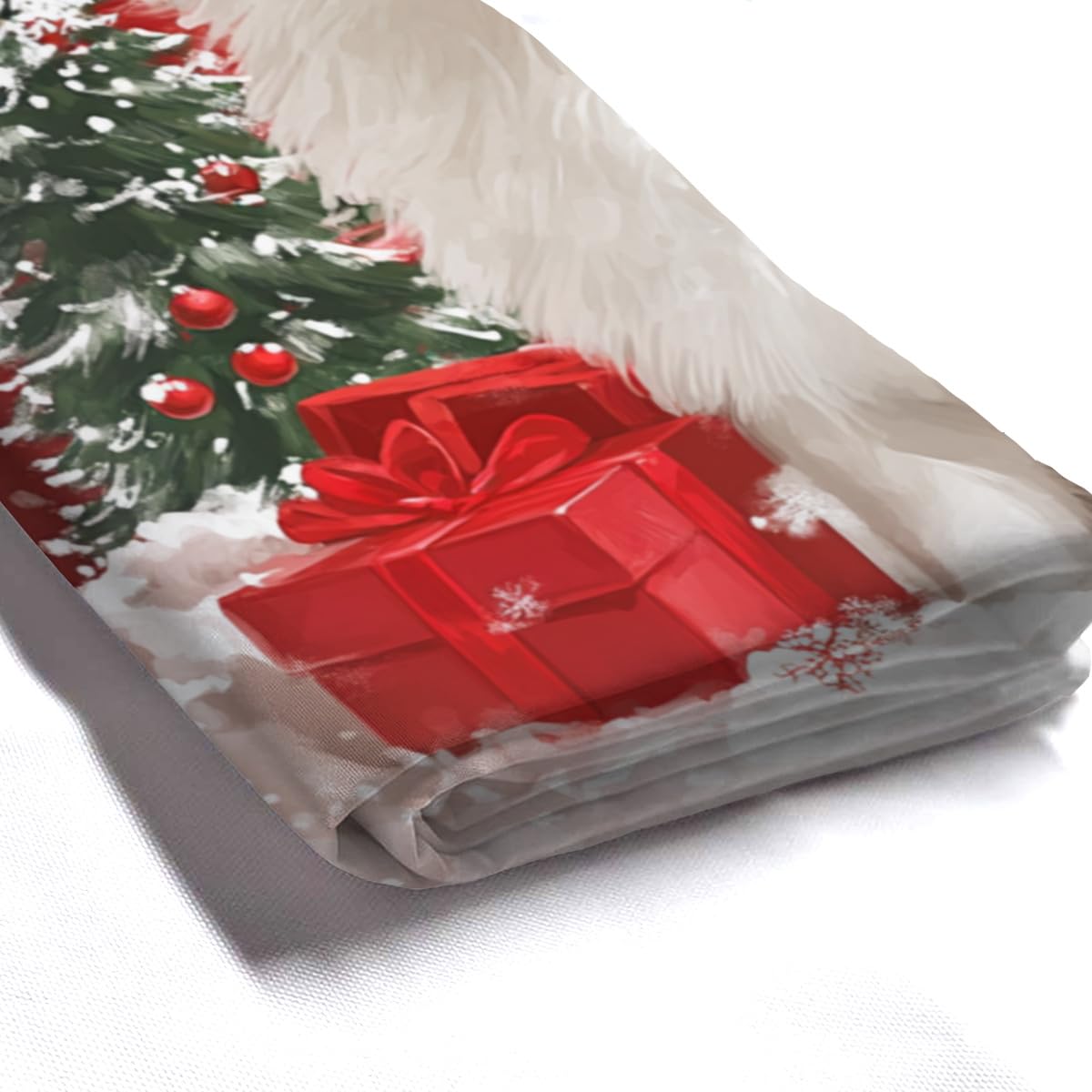 KEEPAEON Christmas Shower Curtain Samoyed Shower Curtains with 12 Hooks Waterproof Red Curtain for Bathroom,Bathtub Decor Shower Curtain Set 72x72 Inch