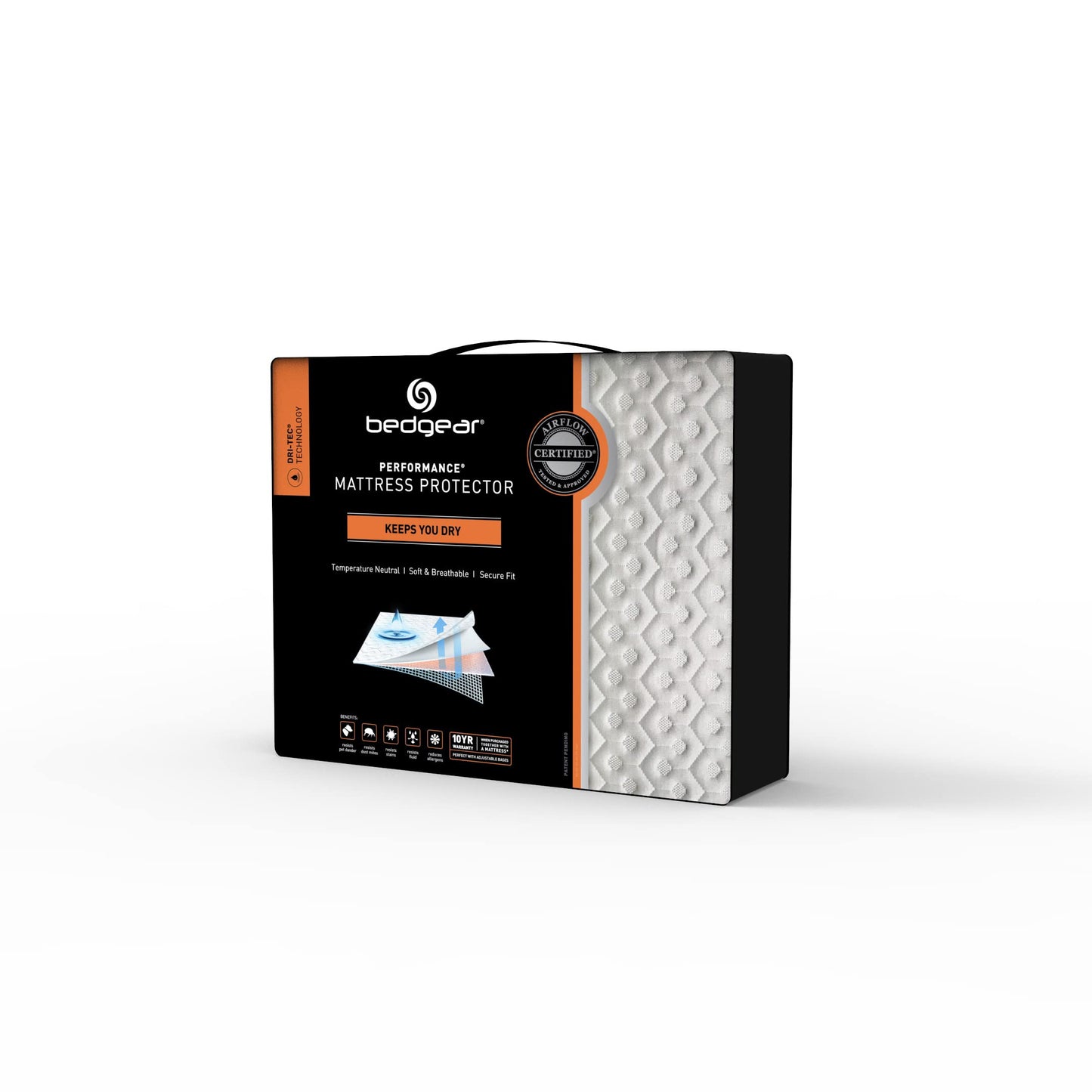 Bedgear Dri-Tec Waterproof Mattress Protector– Cooling Moisture-Wicking Mattress Cover | Breathable Noiseless Mattress Pad with Deep Pocket Fit up to 18" | Adjustable Base & Machine Washable - King