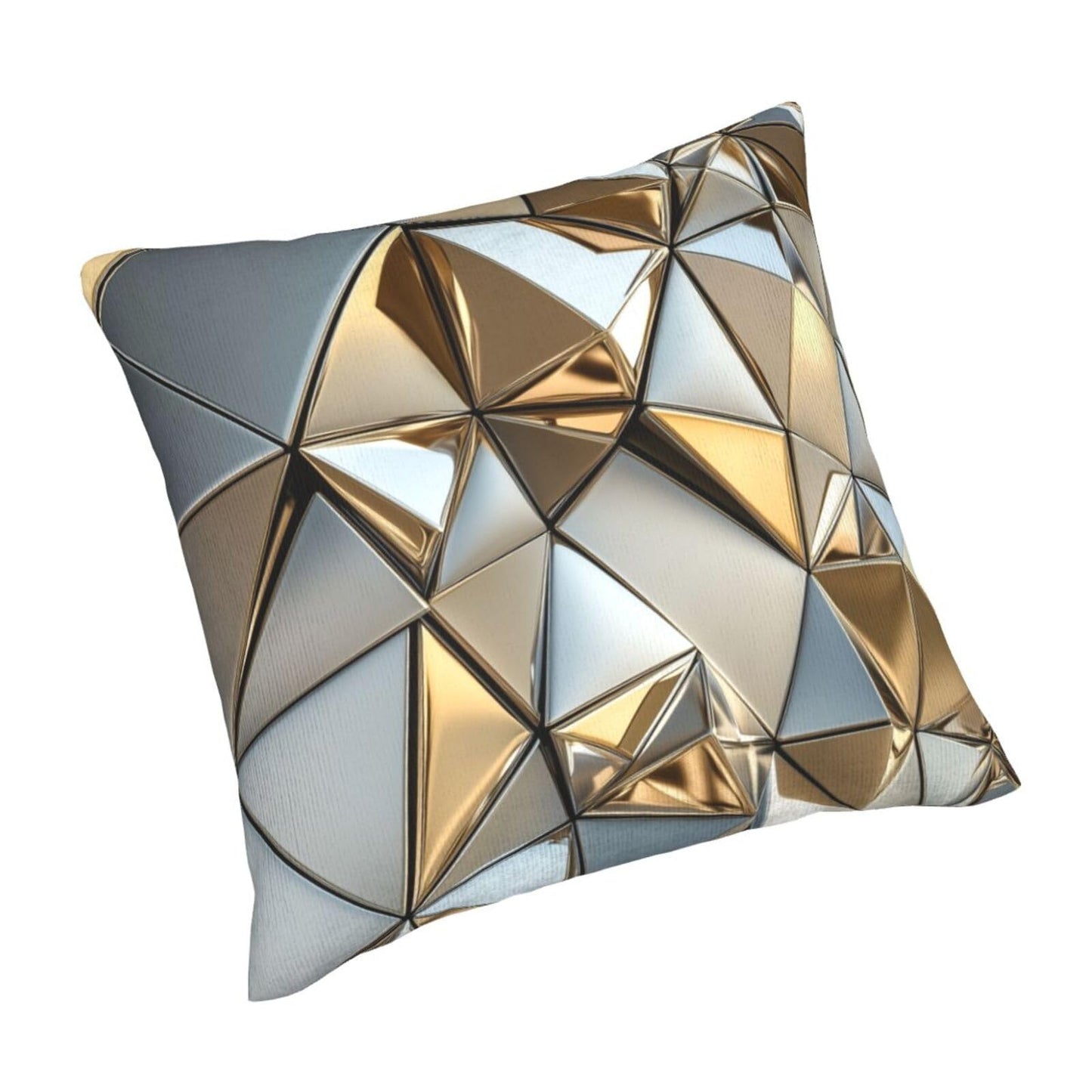 Droerfes Geometry Gold Abstract Throw Pillow Covers Set of 2 Couch Pillow Case Decoration Cushion Covers for Sofa Home Living Room Bedroom Outdoor 18X18 Inch