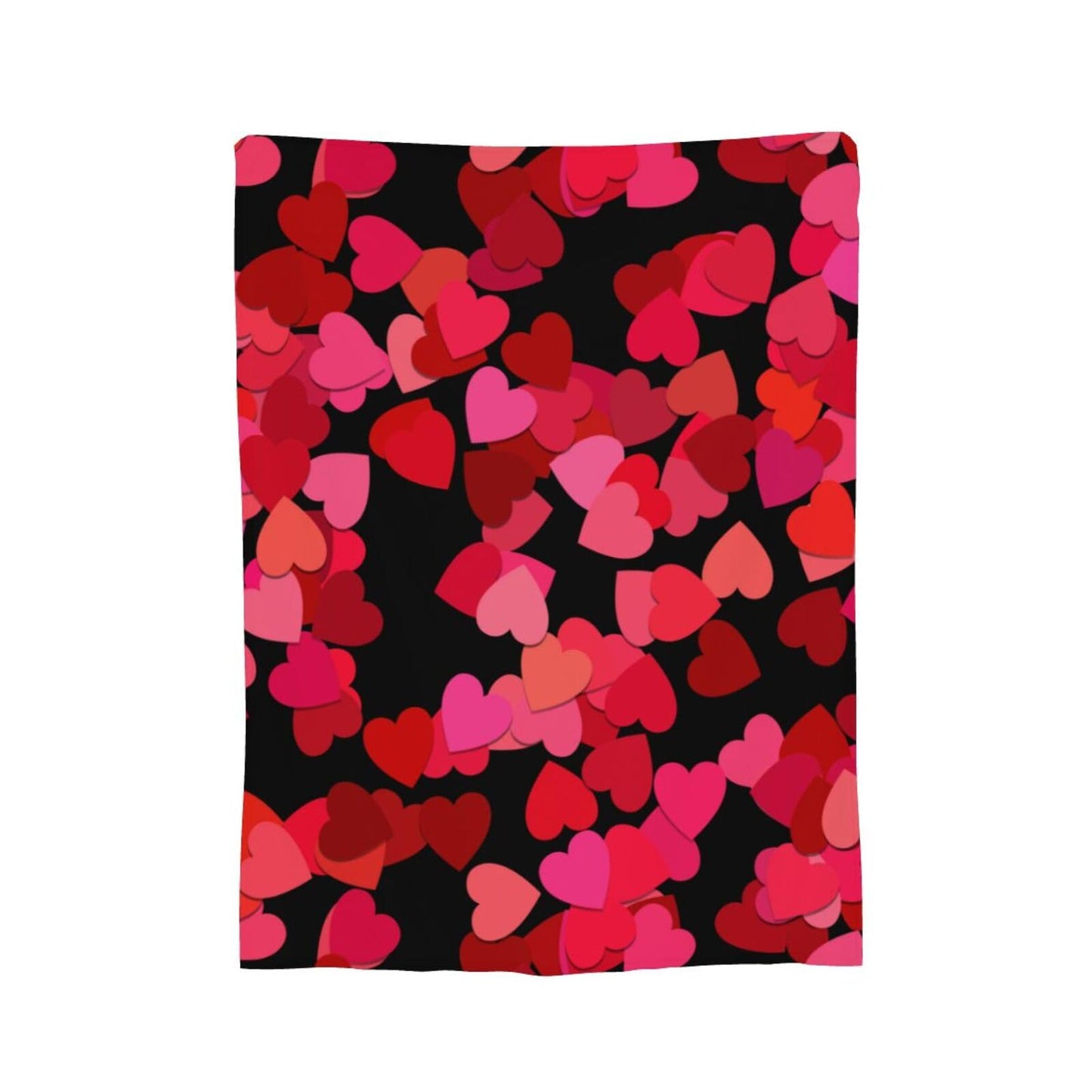 Gbuzozie Red Love Hearts Fleece Blanket Lightweight Ultra-Soft Valentine's Day Wedding Theme Throw Blanket for Sofa Couch Bed Camping Travel - Super Soft Cozy Microfiber Blanket 60"X50"