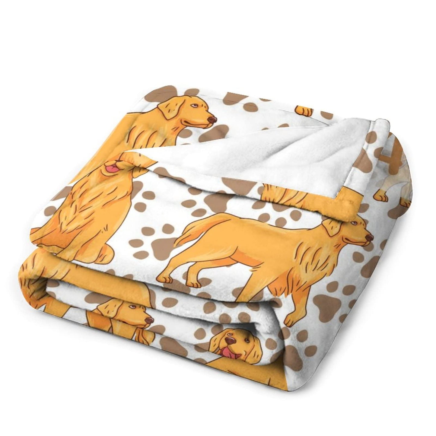 AIOMXZZ Personalized Golden Retriever Blanket Gifts with Text Name, 60"x80" Dog Pattern Flannel Fleece Throw Blanket Soft, Lightweight, Comfortable, Warm Golden Retriever Blanket for Adults Kids