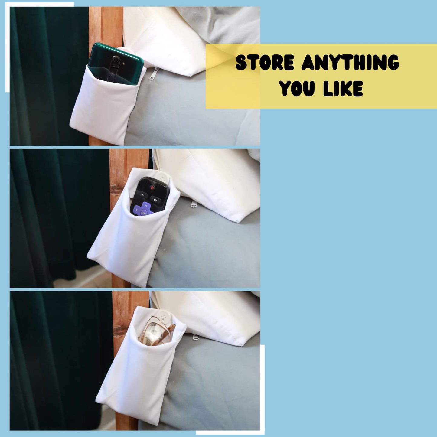 SnugStop The Original Bed Wedge | Gap Filler Between Your Headboard and Mattress | Triangle Pillow Wedge | Bed Filler Wedge | Gap Headboard Filler | Gap Bed Stoppers | Don't Lose Your Pillow(Full)