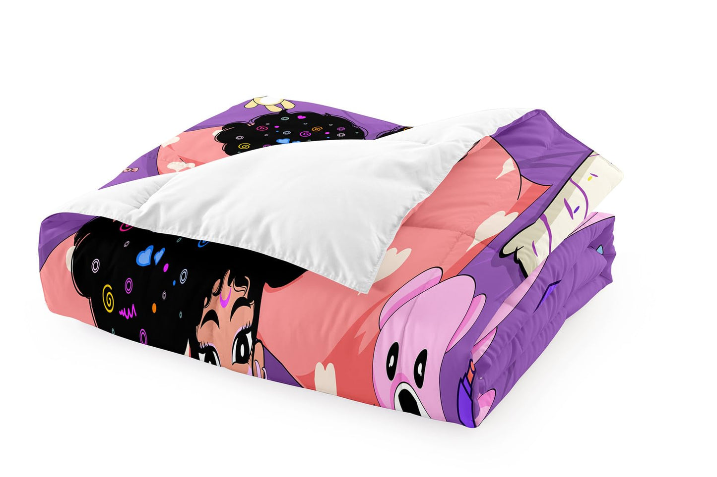 Black Girl Comforter Set - Kids Comforter Sets for Girls Girl Comforter Set Girls Twin Bedding Set Twin Comforter Set for Girls Kids Bedding Sets for Girl Bedroom with 1 Comforter with 1 Pillowcases