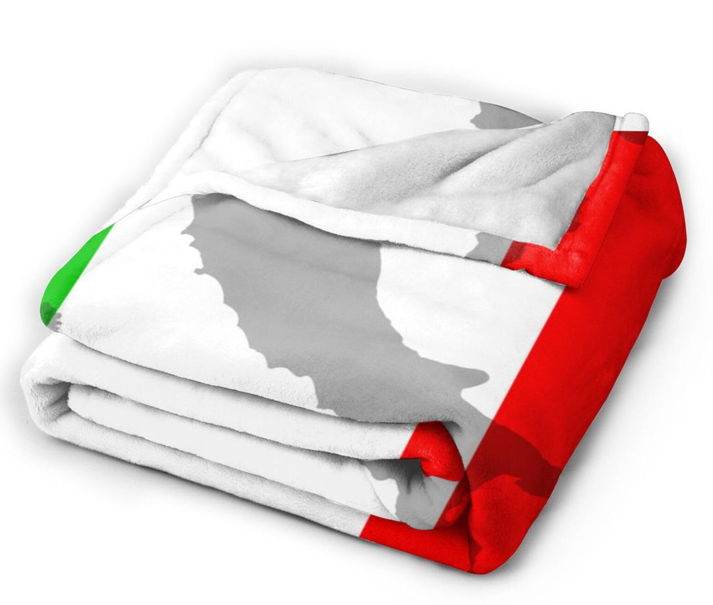 HGOD DESIGNS Italian Flag Blanket,The Contour of Italian Territory is Printed on The Flag Decor Blankets Soft Warm Throw for Women Birthday, Home Living Room Decoration 40"x50"