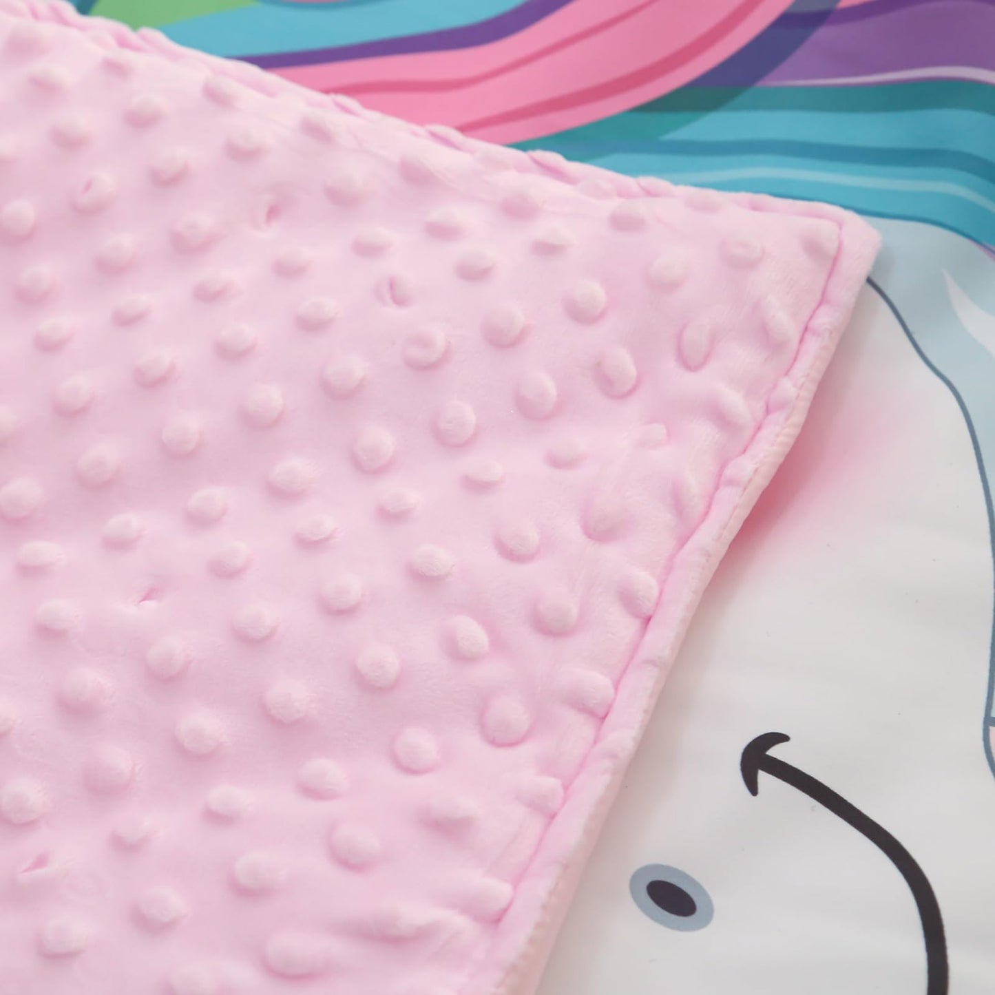 Dormlony 4 Piece Toddler Bedding Set - Ultra Soft Breathable Toddler Bedding Set for Girls, Includes Quilted Comforter, Flat Sheet, Fitted Sheet and Pillowcase(Unicorn)