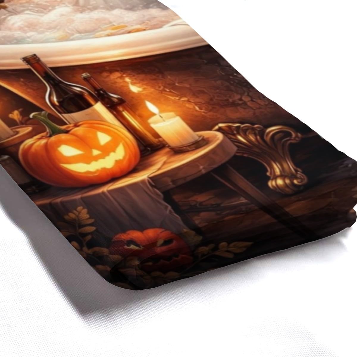 InkRain Halloween Ghost Shower Curtain 70x84 Inch with 12 Hooks, Cute Spooky Bathtub Ghost Bathroom Decor, Waterproof Fabric, Funny Halloween Home Bathroom Decoration