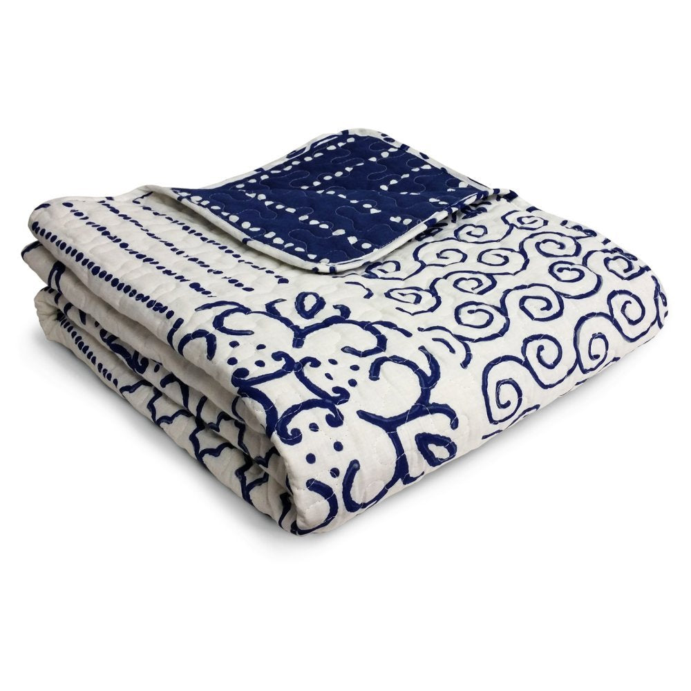 Lush Decor Monique Throw, 50 x 60-inch, Blue