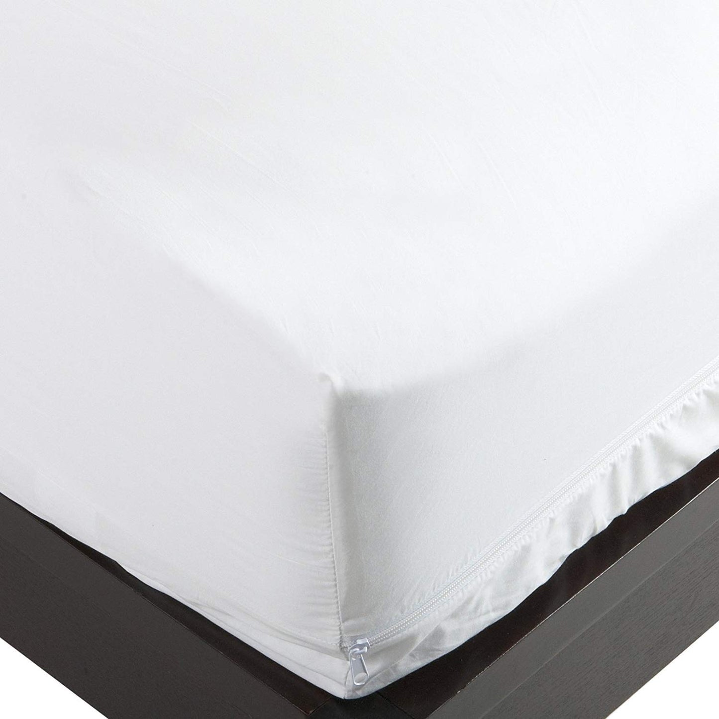 National Allergy Bedding Set Bundle - Queen Size - 100% Cotton Hypoallergenic Pillow Cover (2 Pack) & Mattress Protector / Encasement