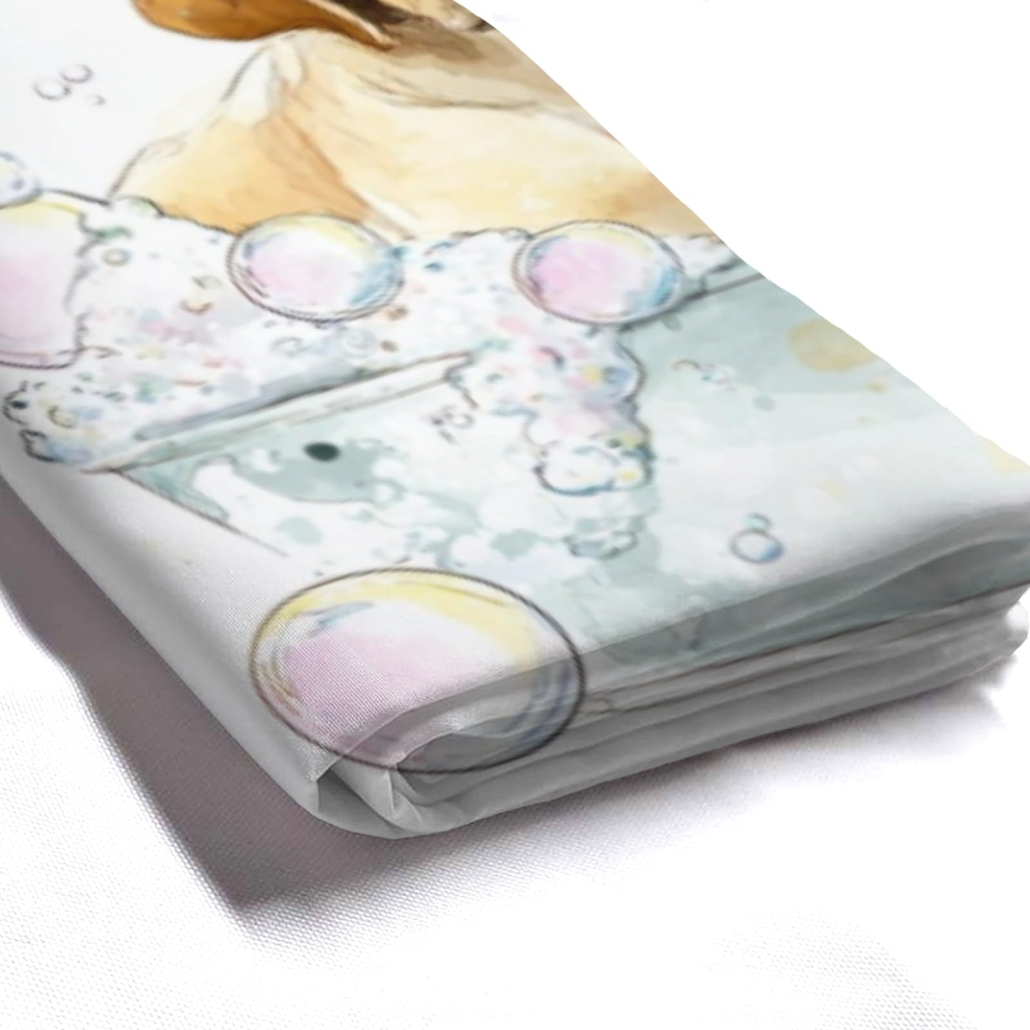 Wordatu Labrador Retriever Cartoon Shower Curtain Playful Dogs in a Bathtub Pets Cloth Fabric Bathroom Decor Set with 12 Hooks 72x72 Inch