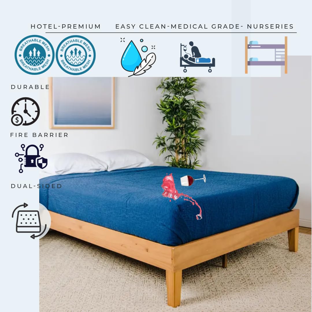 Mielmoon 8" Waterproof Mattress No-Springs Foam Bed Plush-Barrier,Clean&Body,Supportive Spinal,Outdoors-Medical Mattress-Bedwetting (8", Short Queen)