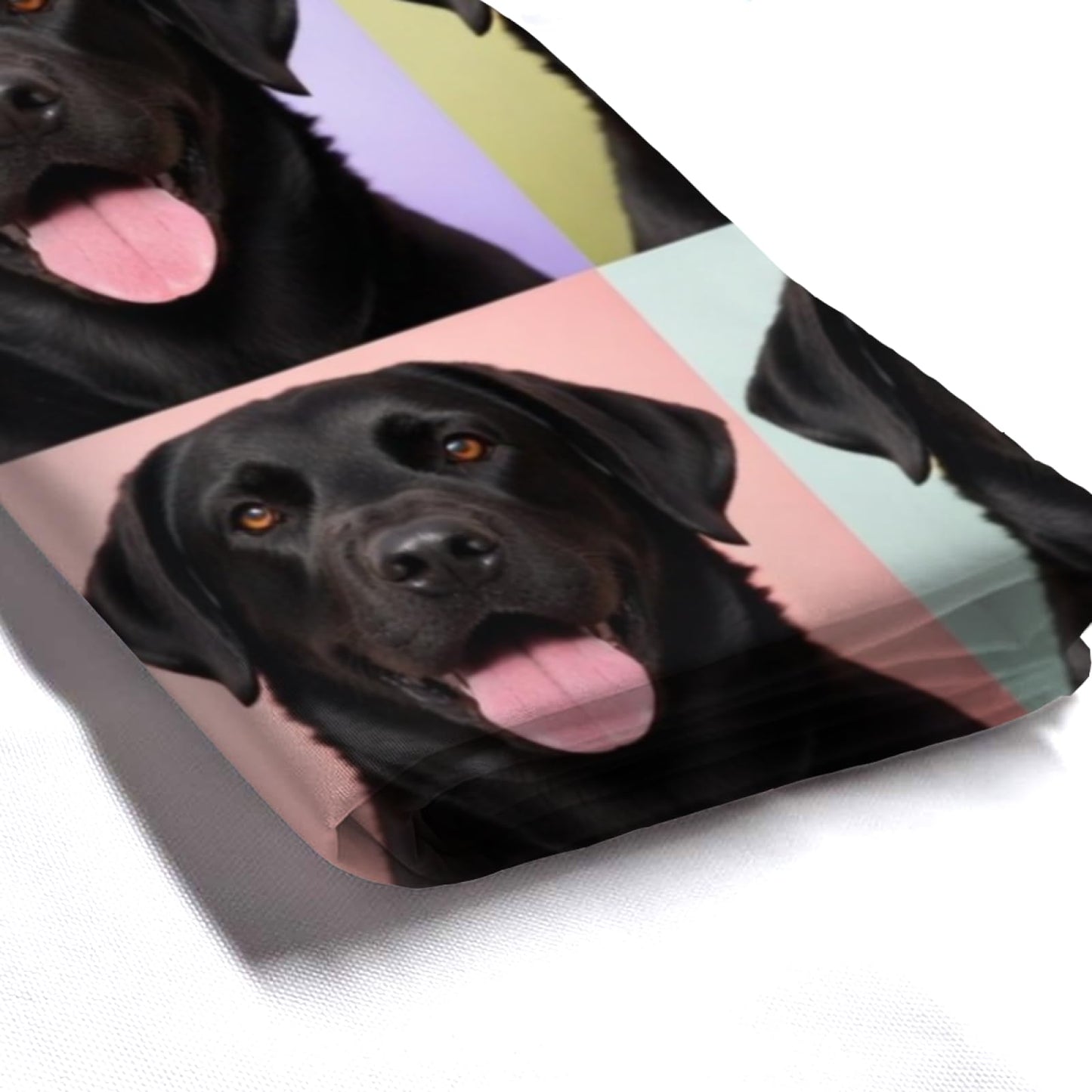 Wordatu Black Labrador Dog Shower Curtain Fun Puppies in Dogs Print, Cloth Fabric Bathroom Decor Set with 12 Hooks 72x72