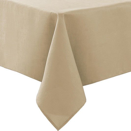 SASTYBALE Linen Tablecloth Rectangle Spillproof Table Cloth Wrinkle Resistant Washable Textured Linen Table Cover for Kitchen Dinning Parties Farmhouse Outdoor Beige 52" x 70"