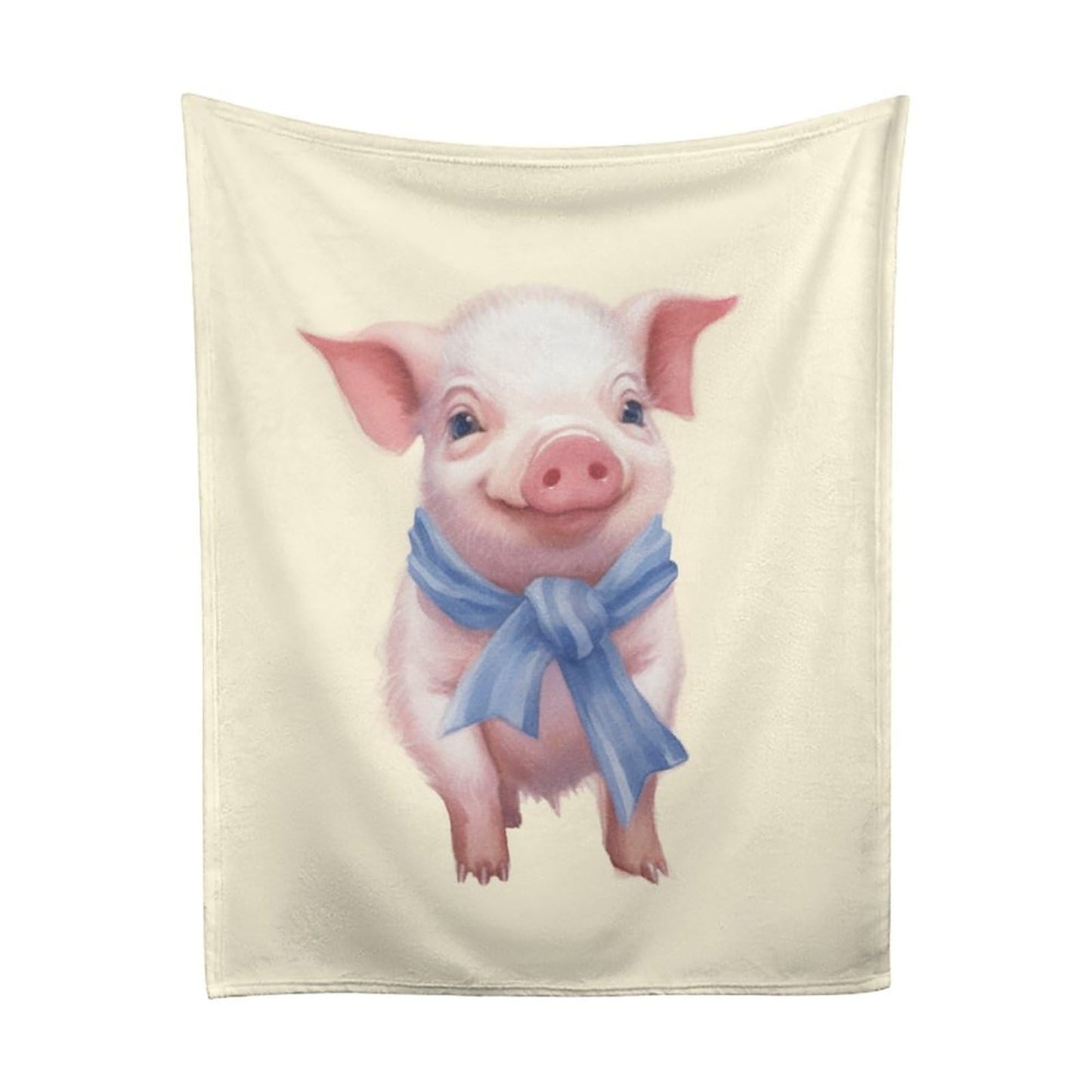 Joyidec Pink Pig Yellow Super Soft Winter Comfy Throw Blanket Flannel Fleece Lightweight Blanket for Couch Car Bed 50x60 in