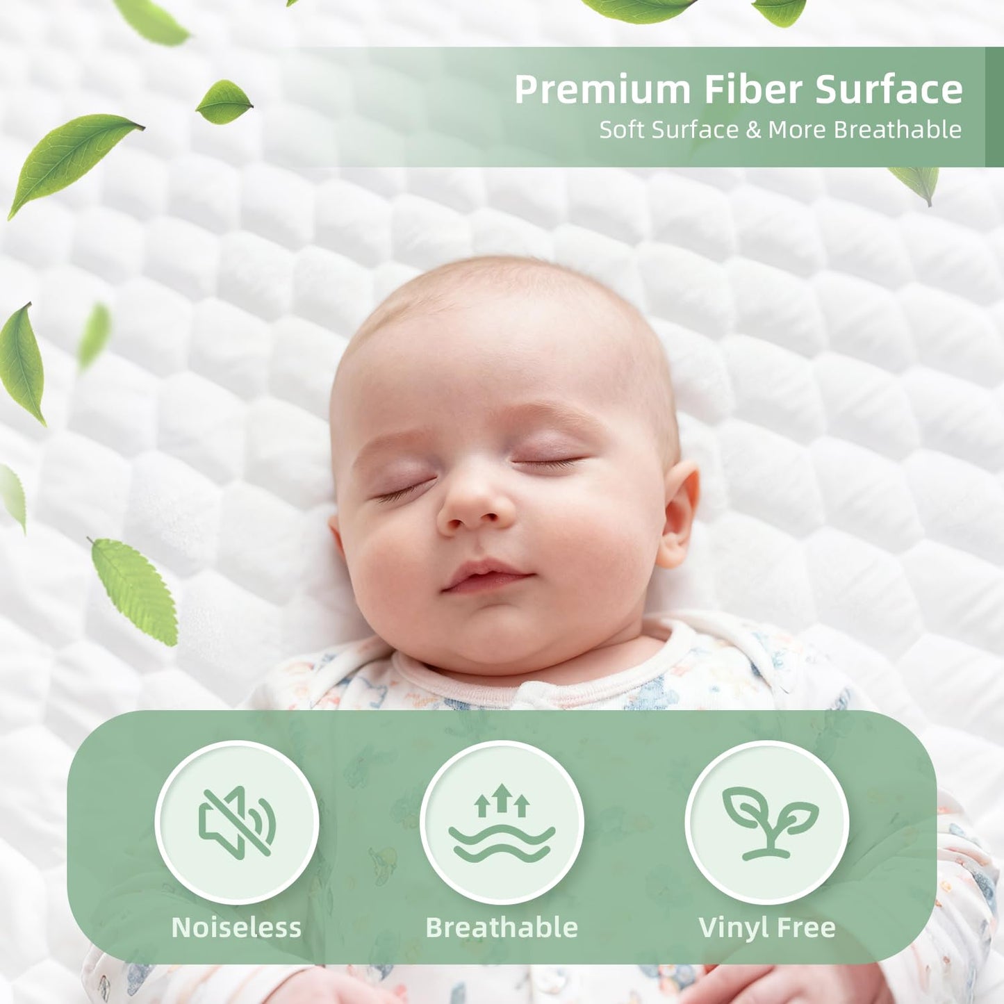 PDXM Waterproof Mattress Protector, Mattress Cover, Soft, Breathable,Noiseless, Deep Pocket 6-18 inches, White for Home Hotel Bedroom,Easy wash (Full)