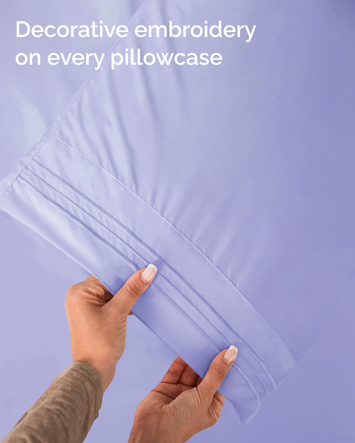 Twin Size 3 Piece Sheet Set - Comfy Breathable & Cooling Sheets - Hotel Luxury Bed Sheets for Women & Men - Deep Pockets, Easy-Fit, Extra Soft & Wrinkle Free Sheets - Lavender Oeko-Tex Bed Sheet Set
