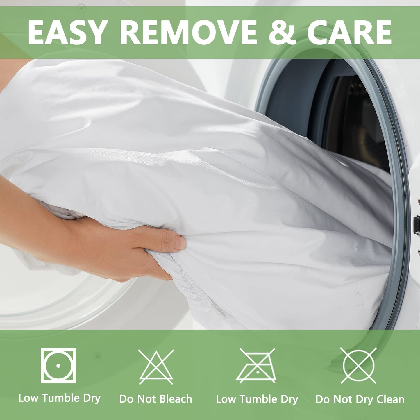 Rokduk Waterproof Mattress Protector Twin Ultra Cooling Mattress Cover Hypoallergenic, Premium Knit Breathable Noiseless Bed Pad Protector Deep Pocket (Vinyl Free)