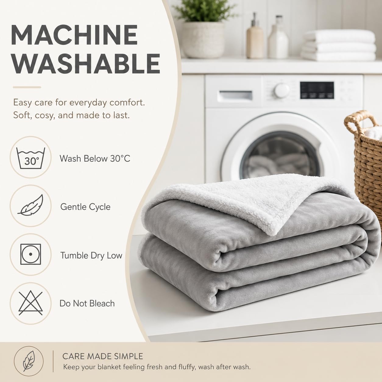 COZYXWORLD Sherpa Blanket Twin Size 60x80 Inches, 480GSM Extra Soft Thick Warm Blanket for Bed, Double-Layered Reversible Flannel Fleece Bedspread, Oeko-TEX Certified Skin-Friendly, Grey