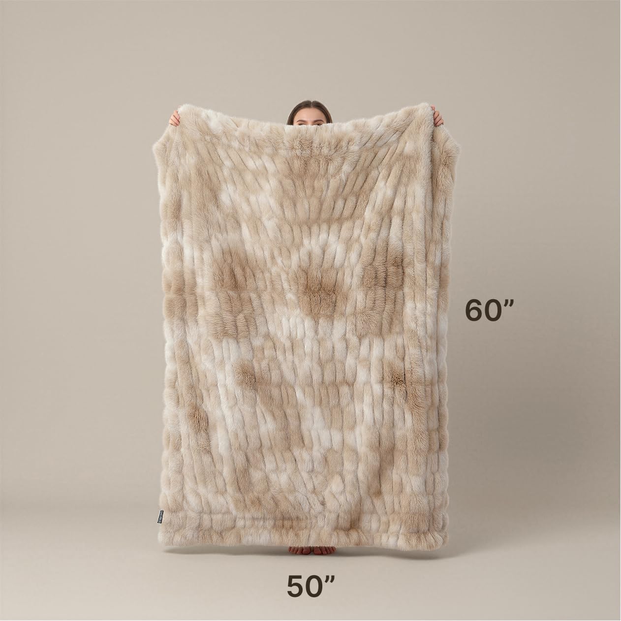 Mamma Mia Covers Faux Fur Throw Blanket – Super Soft and Cozy Fluffy Fleece – Midweight Fuzzy Plush Blanket for Couch and Bed – Gift Luxury Double Sided Throw for Women and Girls – Caramel (50"x60")